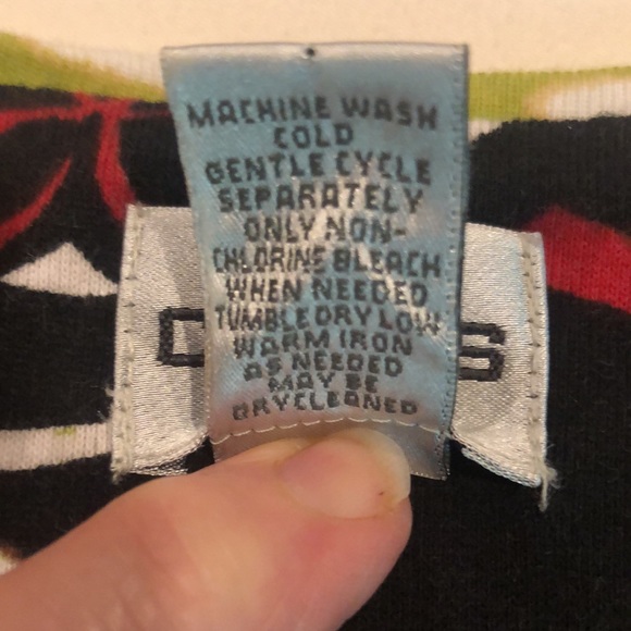 3/$10 Chico’s Sz 0 cotton top with 3/4 sleeve - Picture 4 of 7